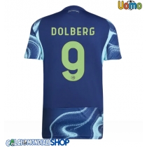 Maglie da calcio Ajax Kasper Dolberg #9 Seconda Maglia 2025-26 Manica Corta